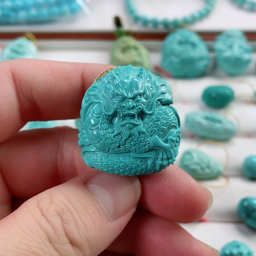 绿松石车挂未镶嵌