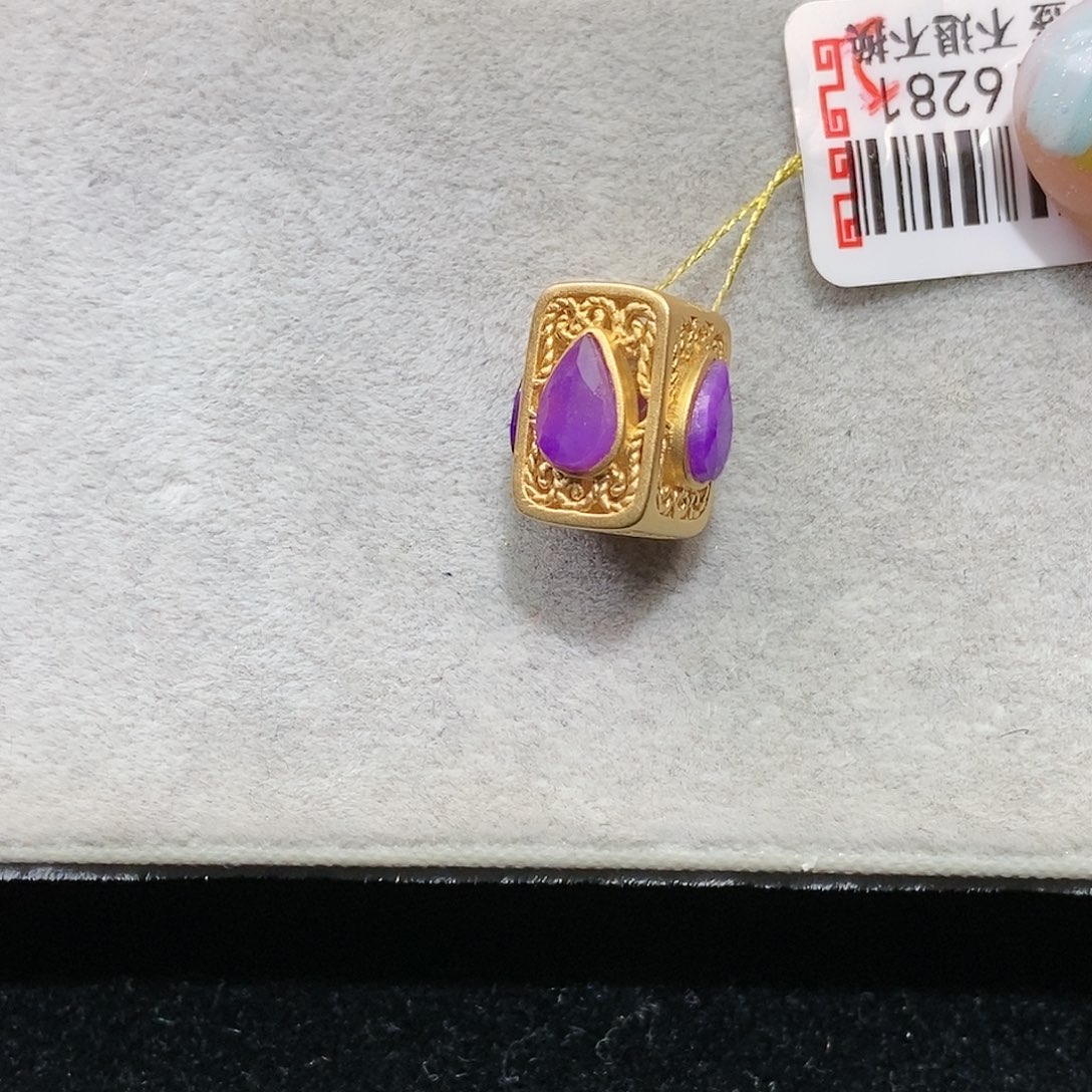 苏纪石（舒俱来）18K金镶嵌吊坠(不含链)