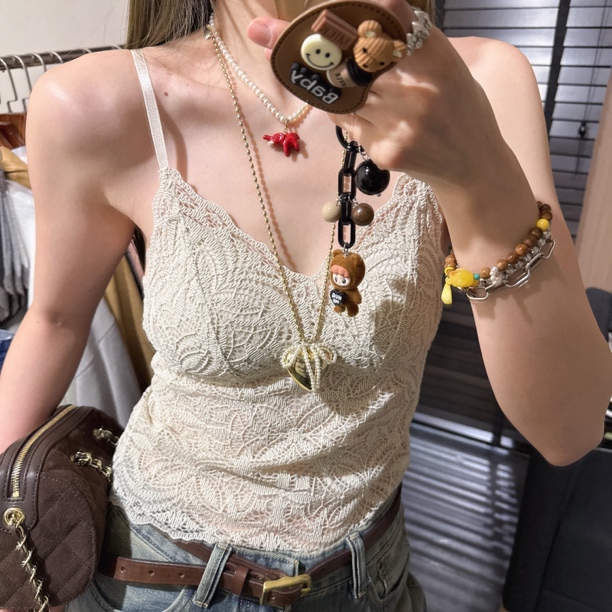 【思含】蕾丝吊带(自带胸垫 肩带可调节)