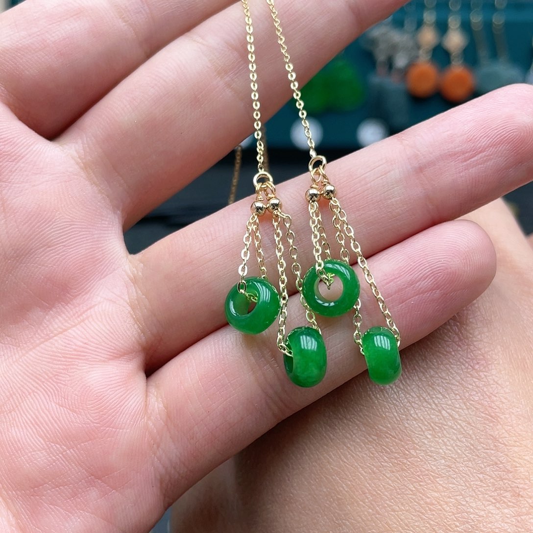 未镶嵌翡翠耳饰00876