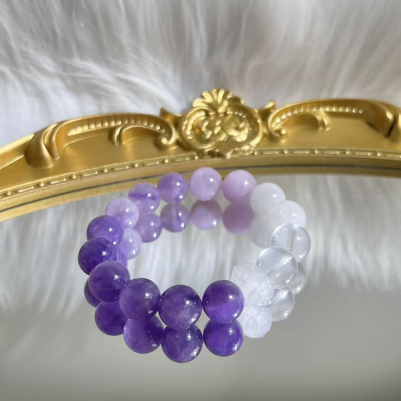 天然紫水晶双尖设计款单圈-Y093多样性发其一