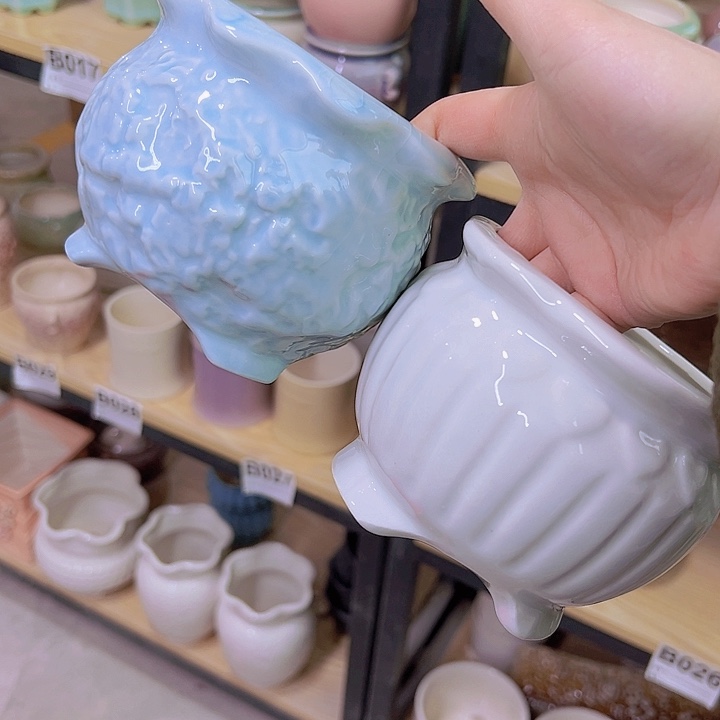 红陶陶瓷花盆当场满12包邮