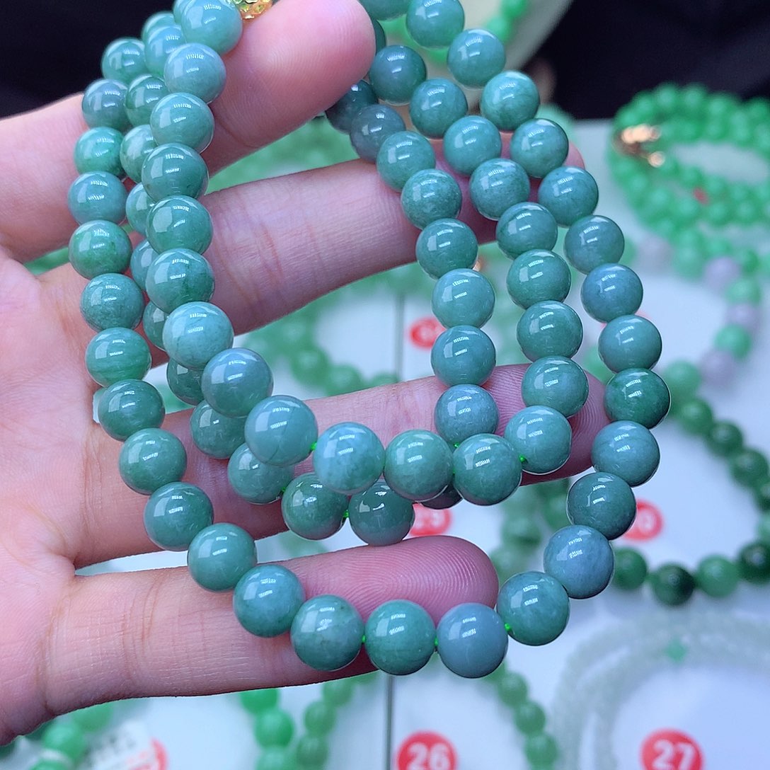 翡翠毛衣链未镶嵌