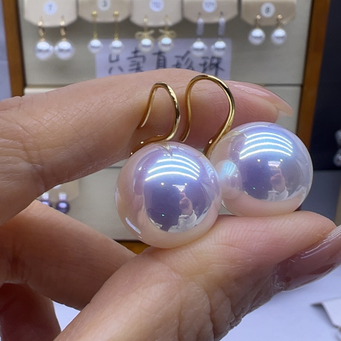 耳饰淡水珍珠银S925镶嵌