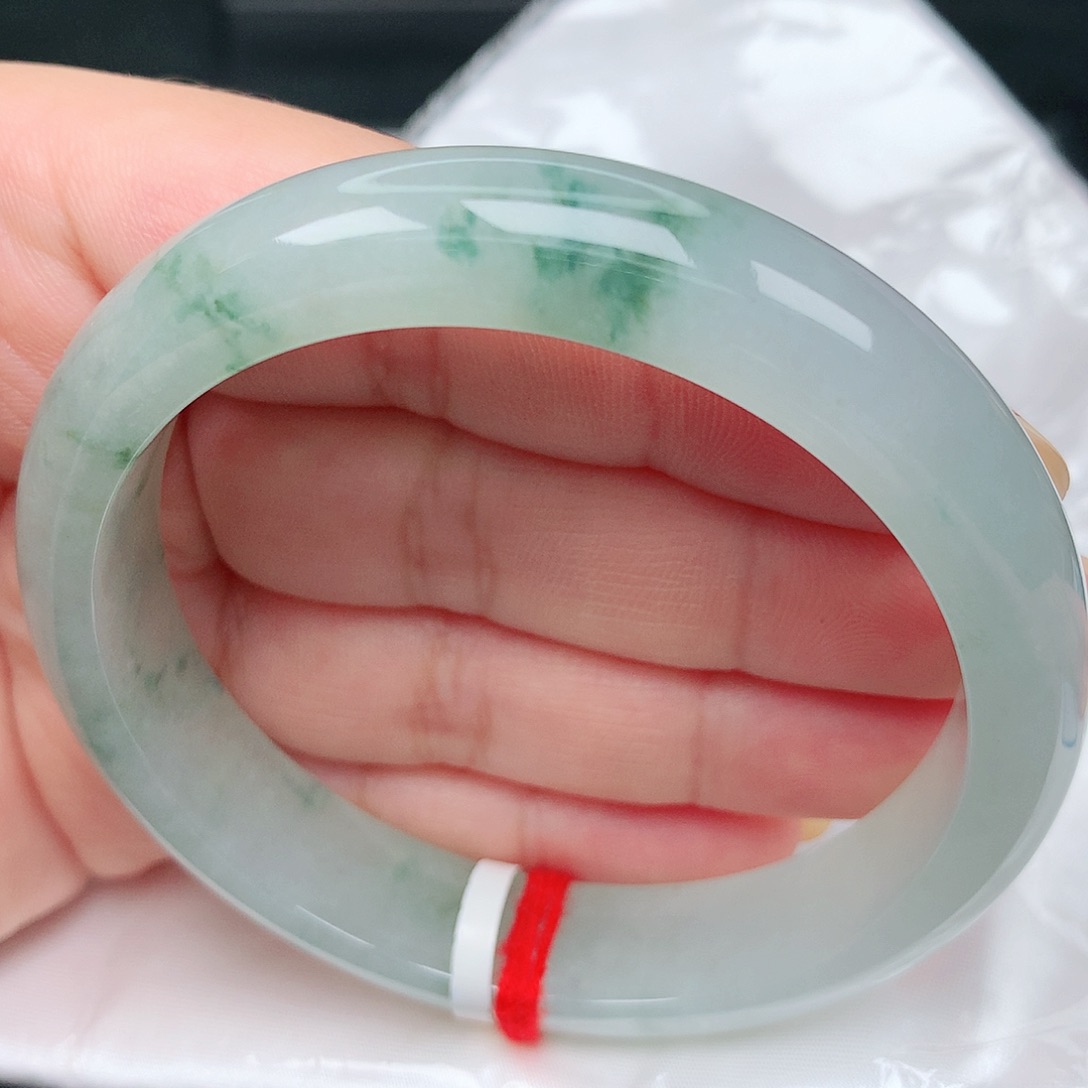 未镶嵌手镯翡翠20冰胶飘花