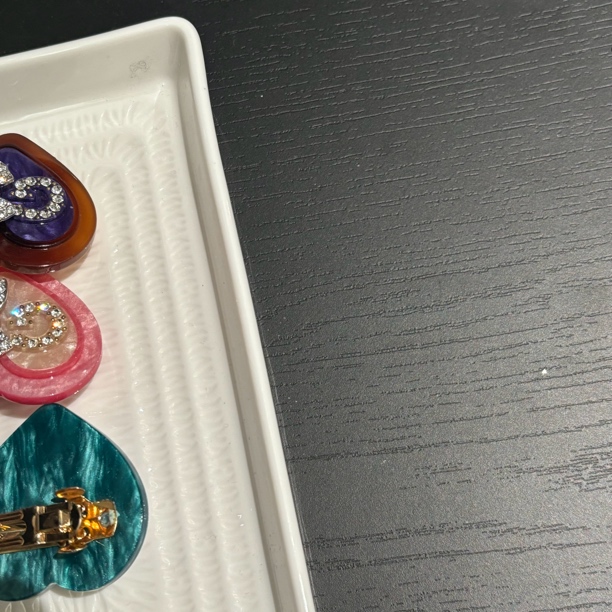 1017鸽鸽爱心双色版次拼接弹簧夹