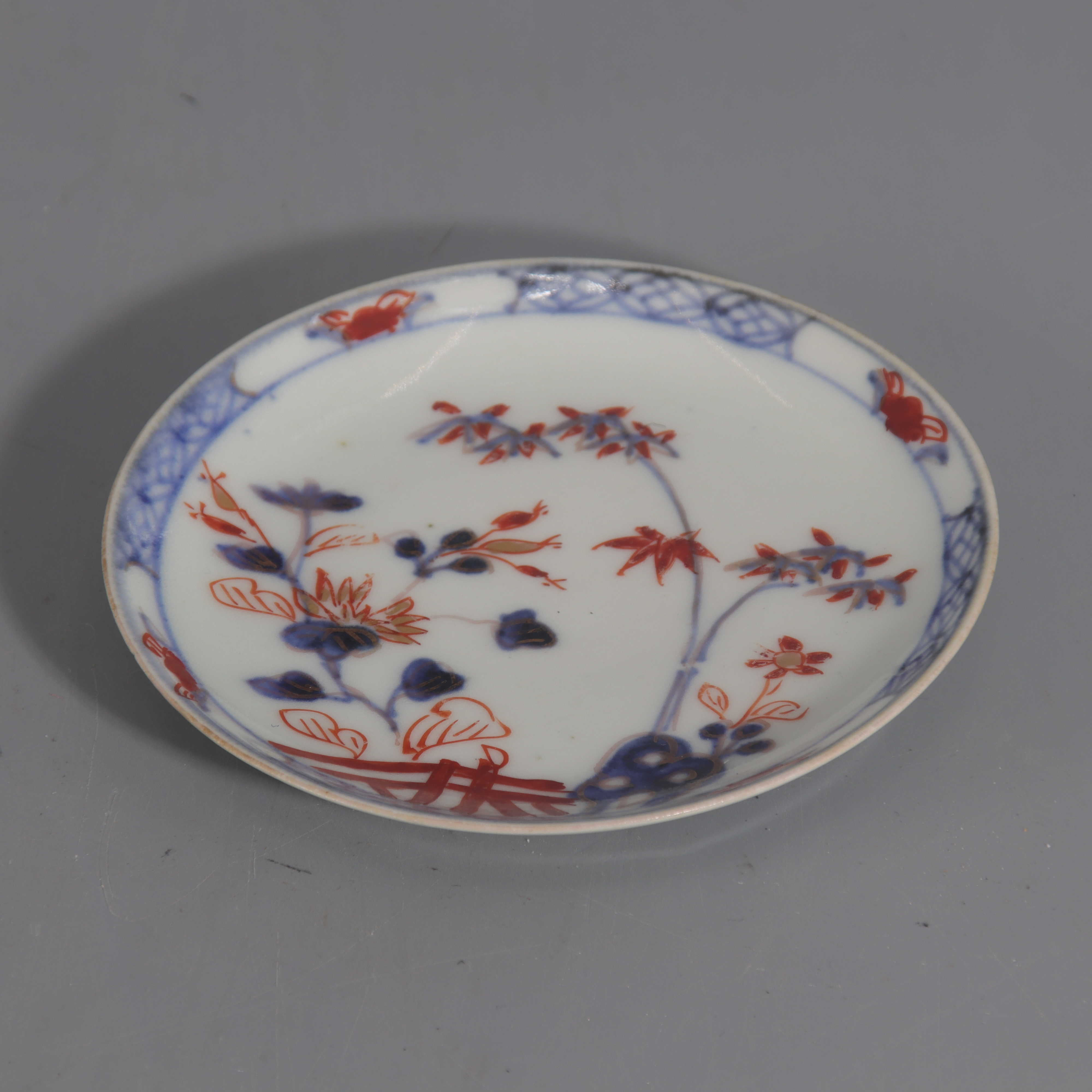 青花矾红花蝶纹小碟H501-254