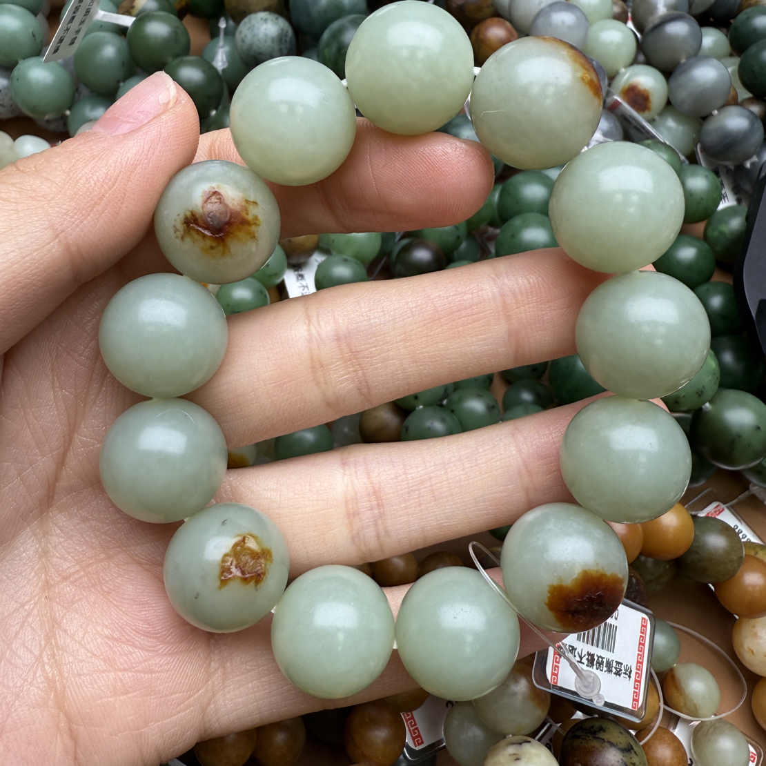 和田玉手串1222z拍一发一