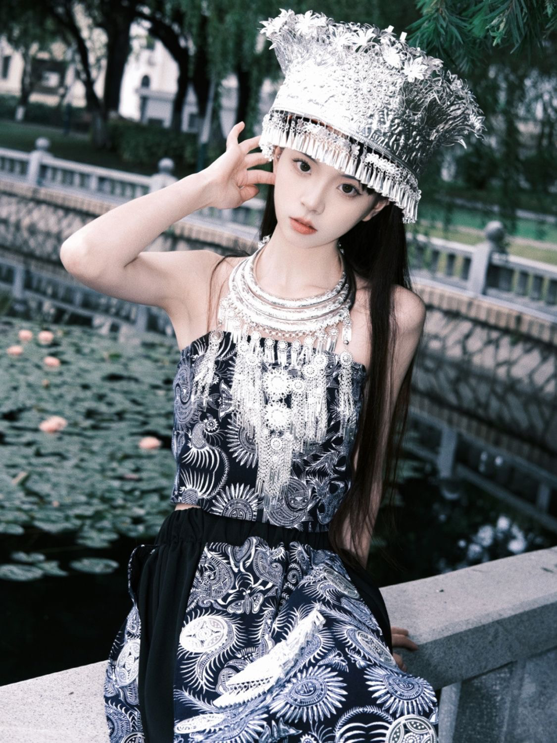 苗族服装民族风女装少数民族云南民族特色苗疆少女薄款全套显瘦