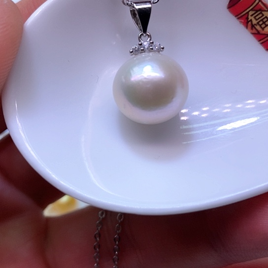 淡水珍珠耳饰银S925镶嵌