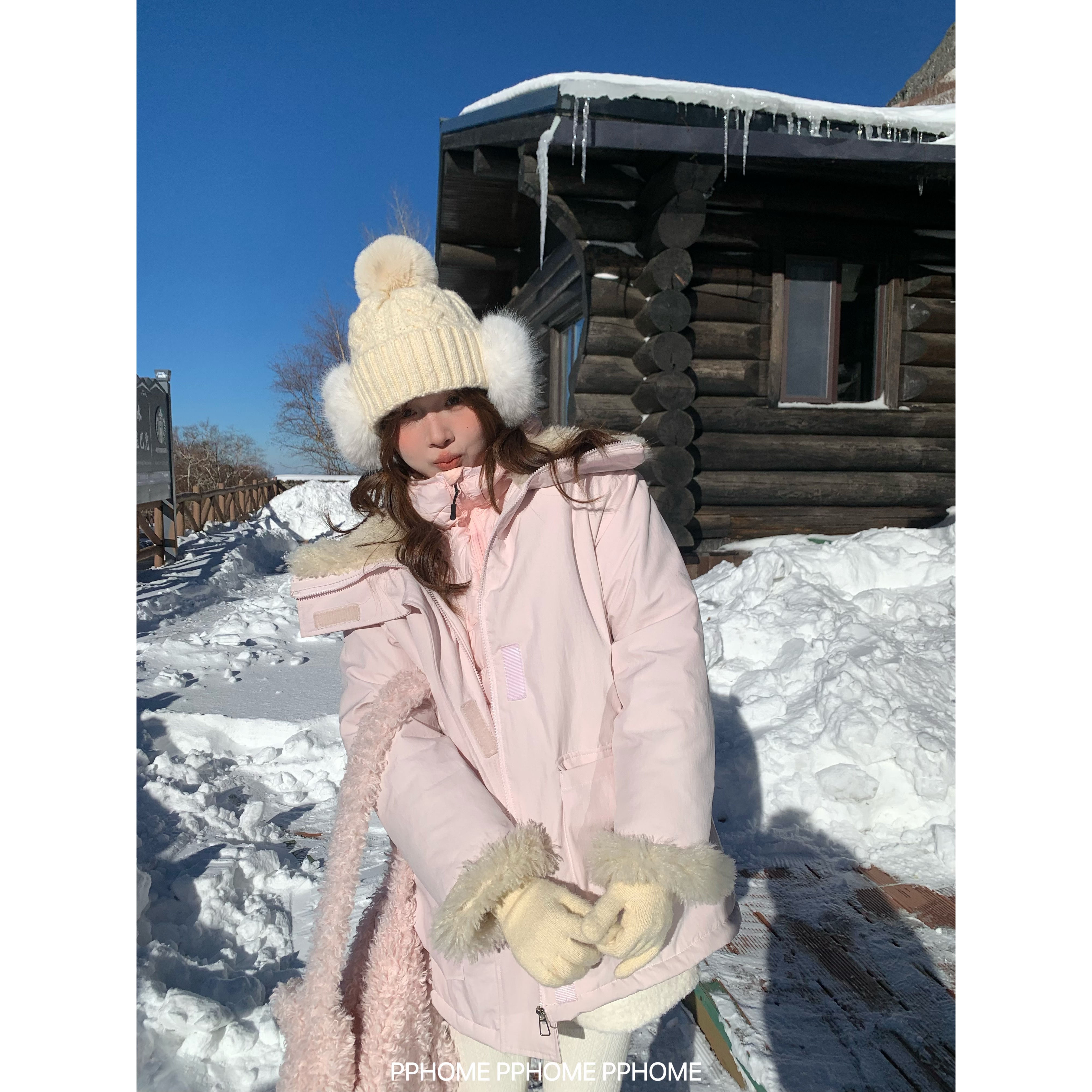 雪国列车 露思同款羊羔毛棉服秋冬加厚宽松派克服外套