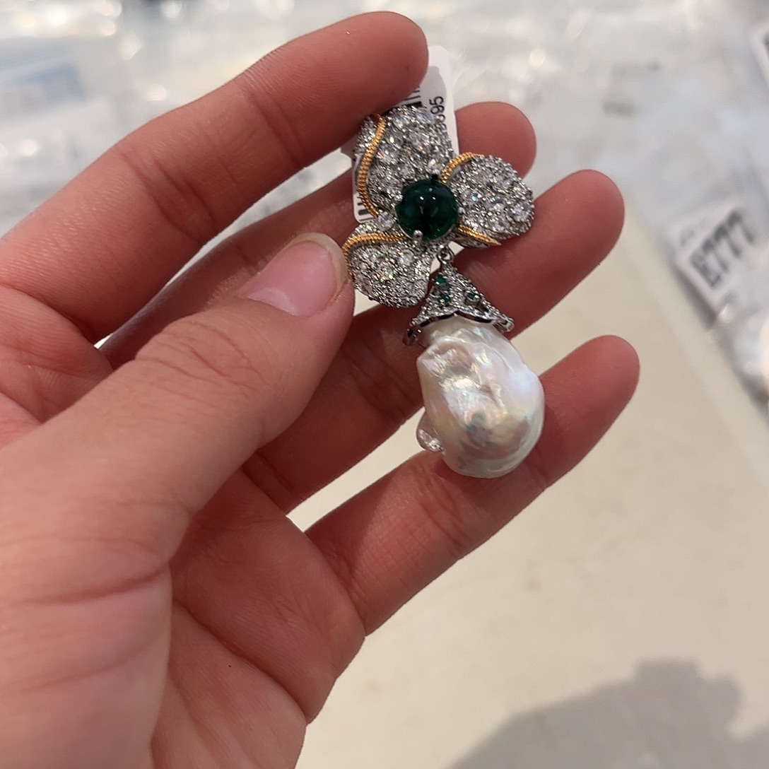 淡水珍珠吊坠(不含链)合金