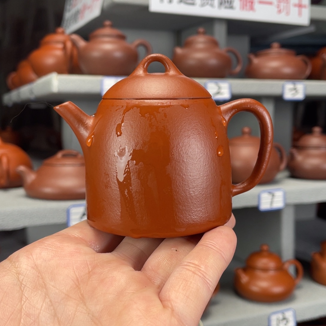 茶壶紫砂赵庄朱泥全手工120毫升