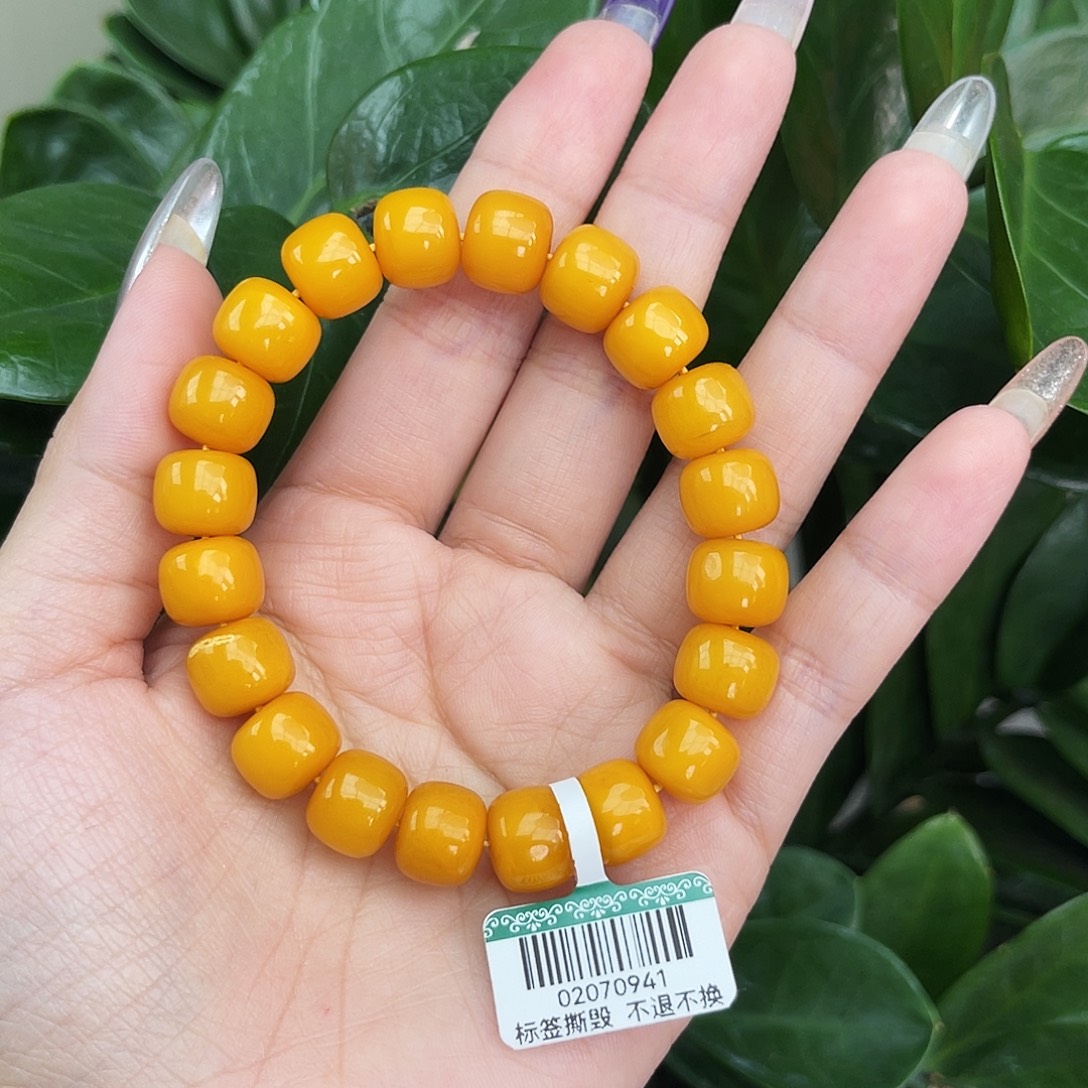 琥珀未镶嵌手链11焦片