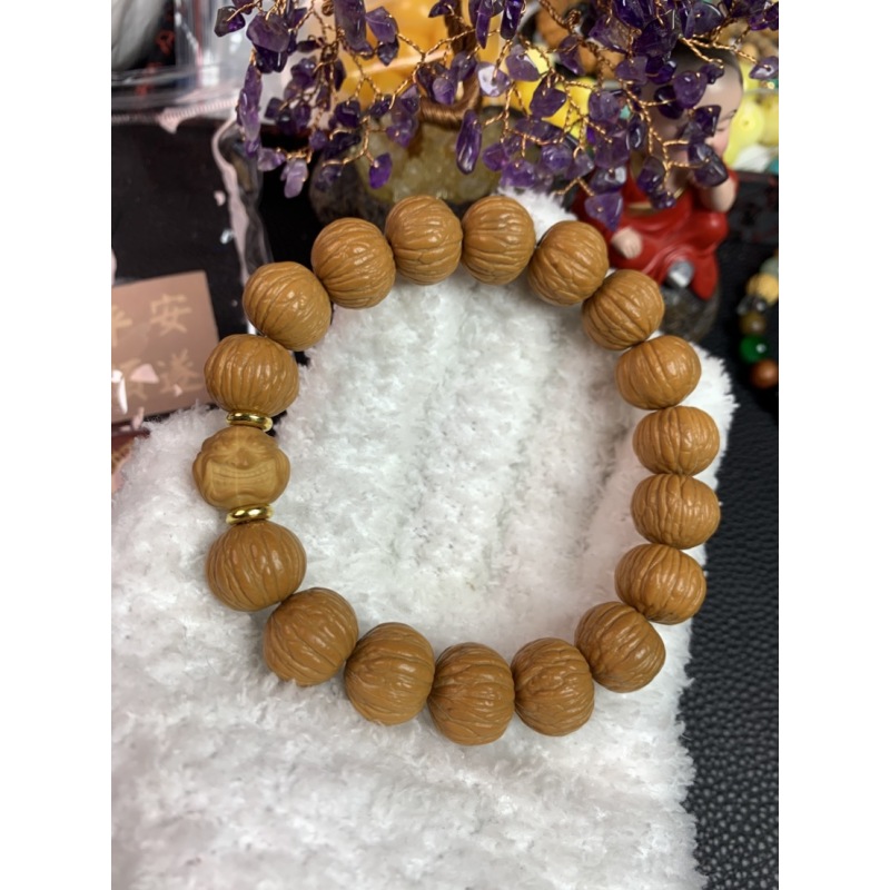 【土豪搭配恶僧猴头雕刻】猴头核桃恶僧手串男款 A314