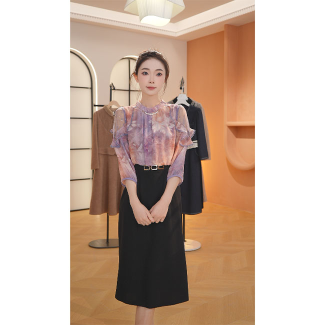 L8485 气质假两件高级感显瘦连衣裙2025年春夏新款高档显瘦