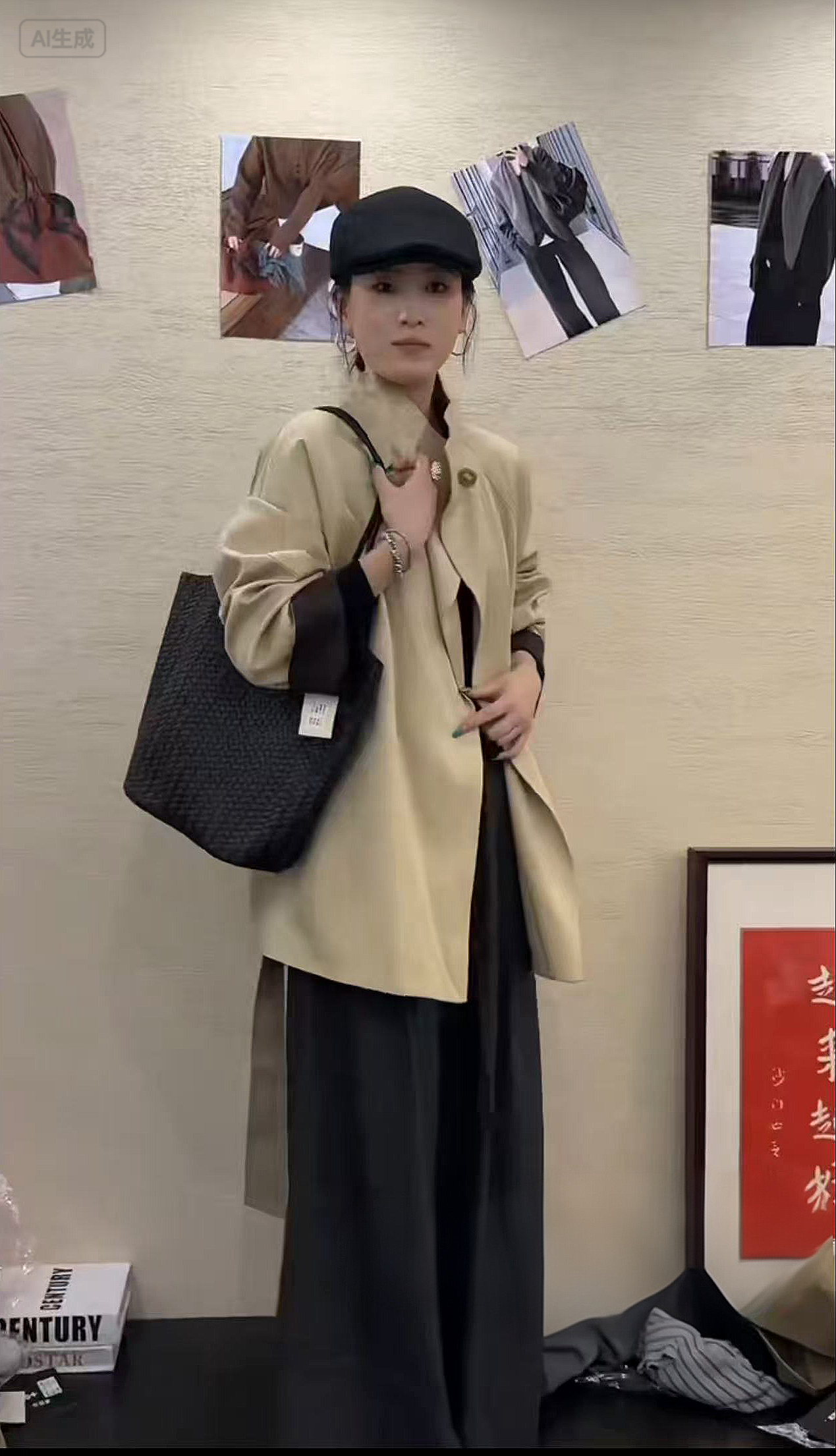 韩版东大门一粒扣长款腰带风衣女秋装2025新款高级感时尚大衣外套