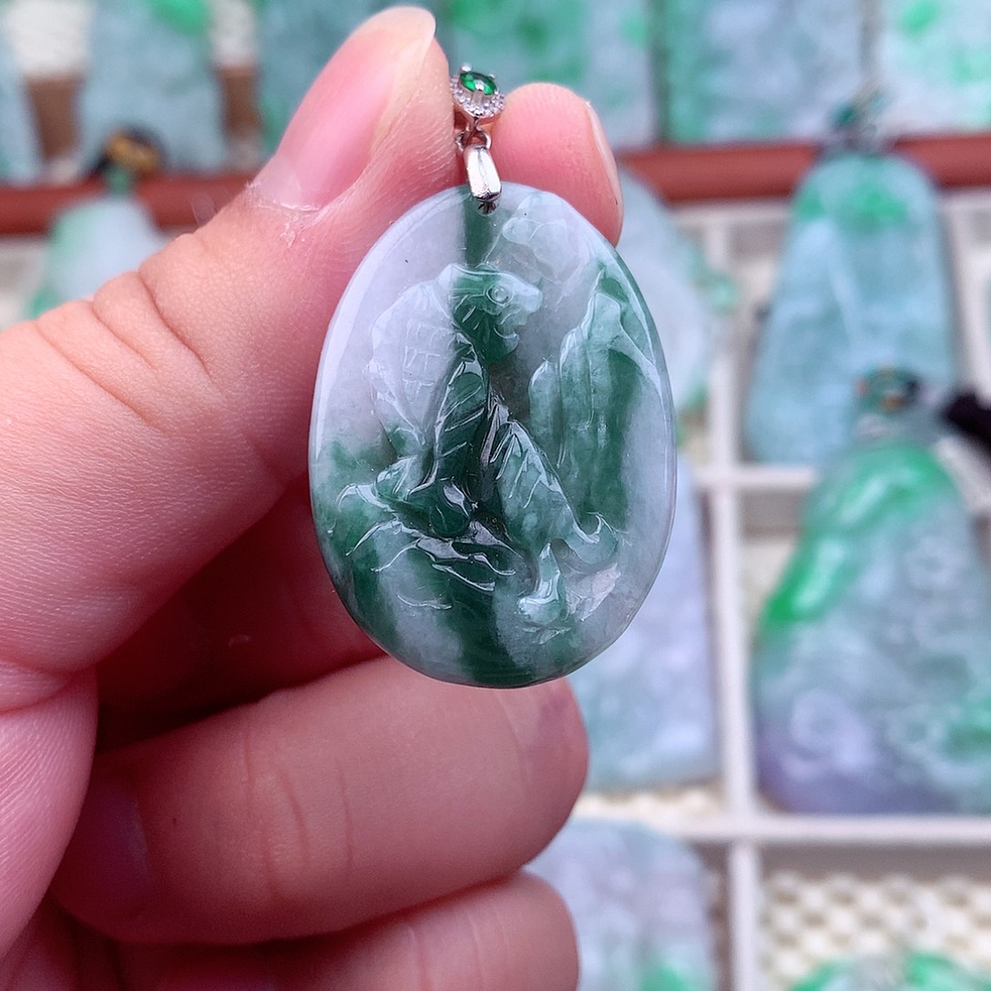 翡翠未镶嵌吊坠(不含链)