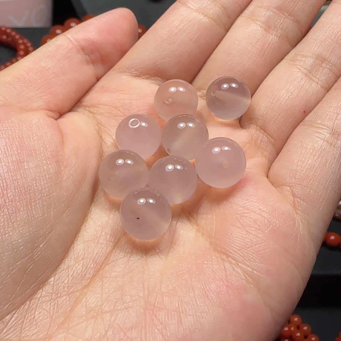 未镶嵌8颗荔枝冻散珠卡10+玛瑙/玉髓