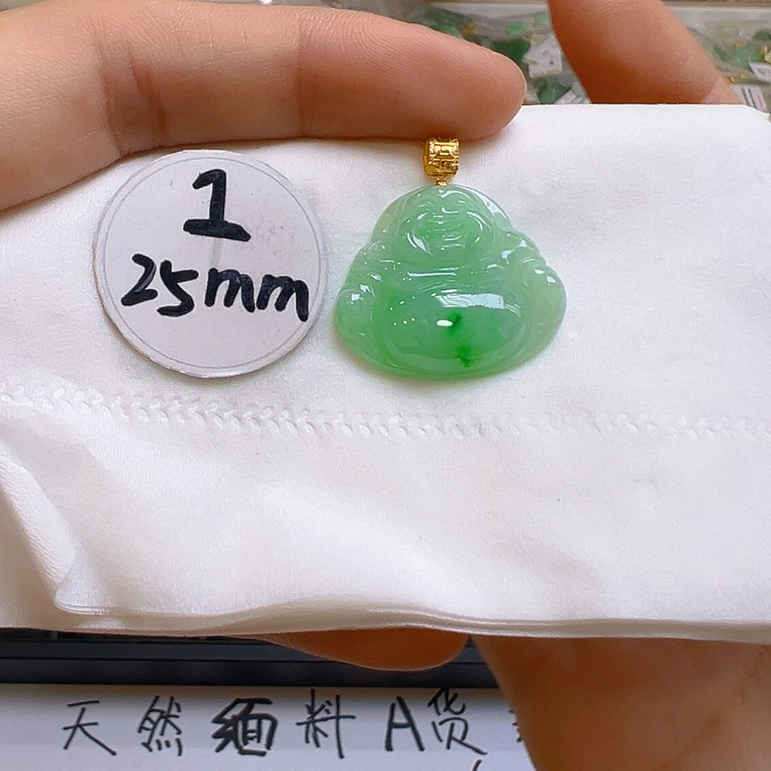 翡翠颈饰18K金镶嵌翡翠