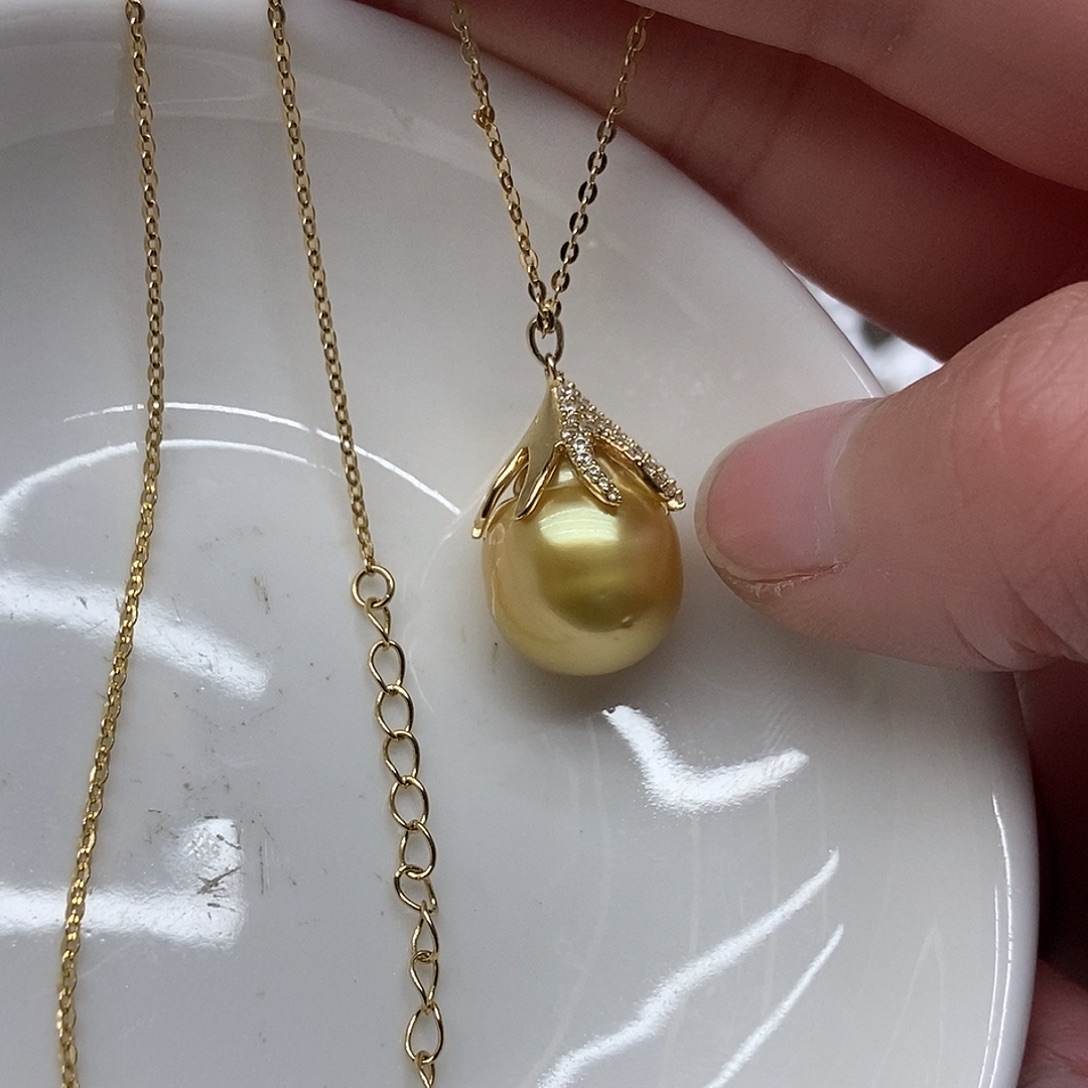 套链银S925镶嵌海水珍珠