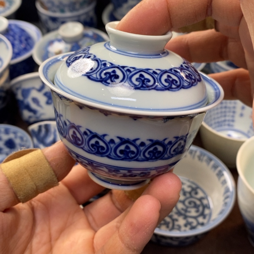 【闪购商品】景德镇青花瓷盖碗