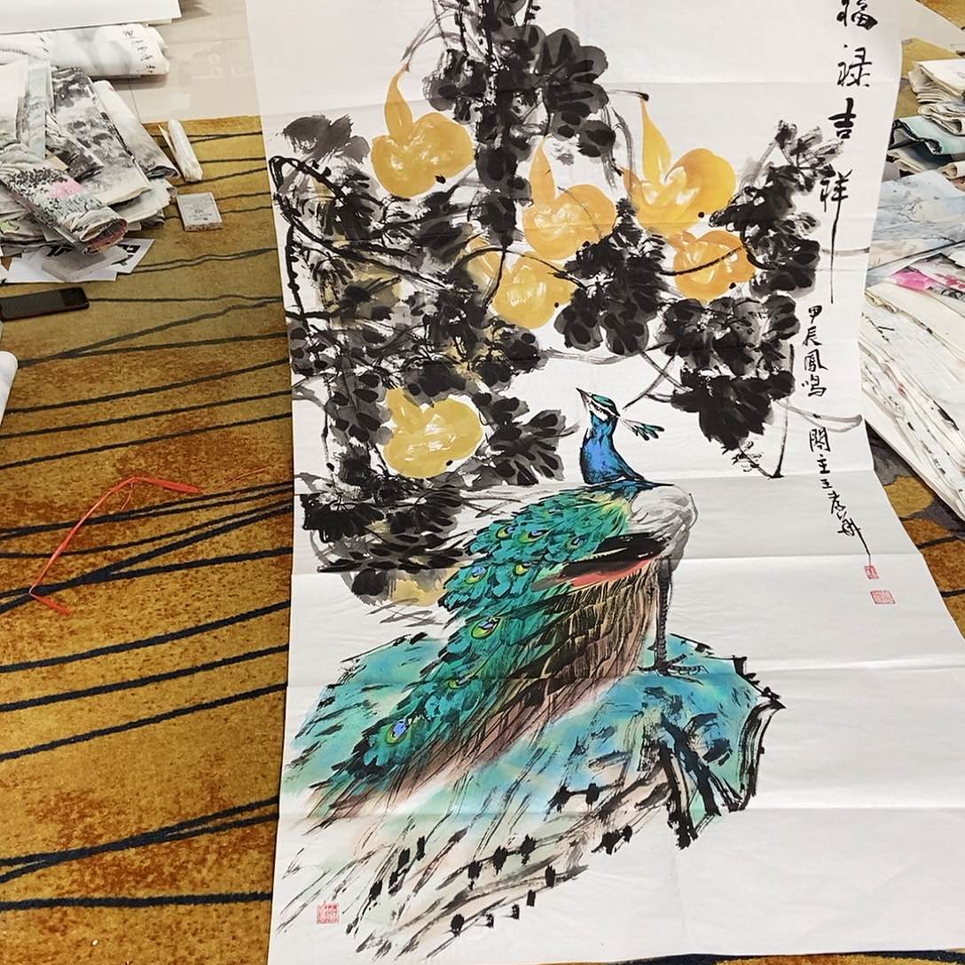 国画小*彤97/180王孝华手绘画心