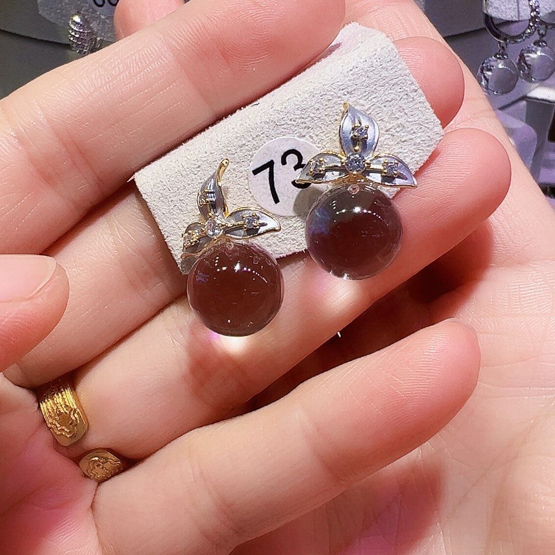 耳饰水晶银S925镶嵌