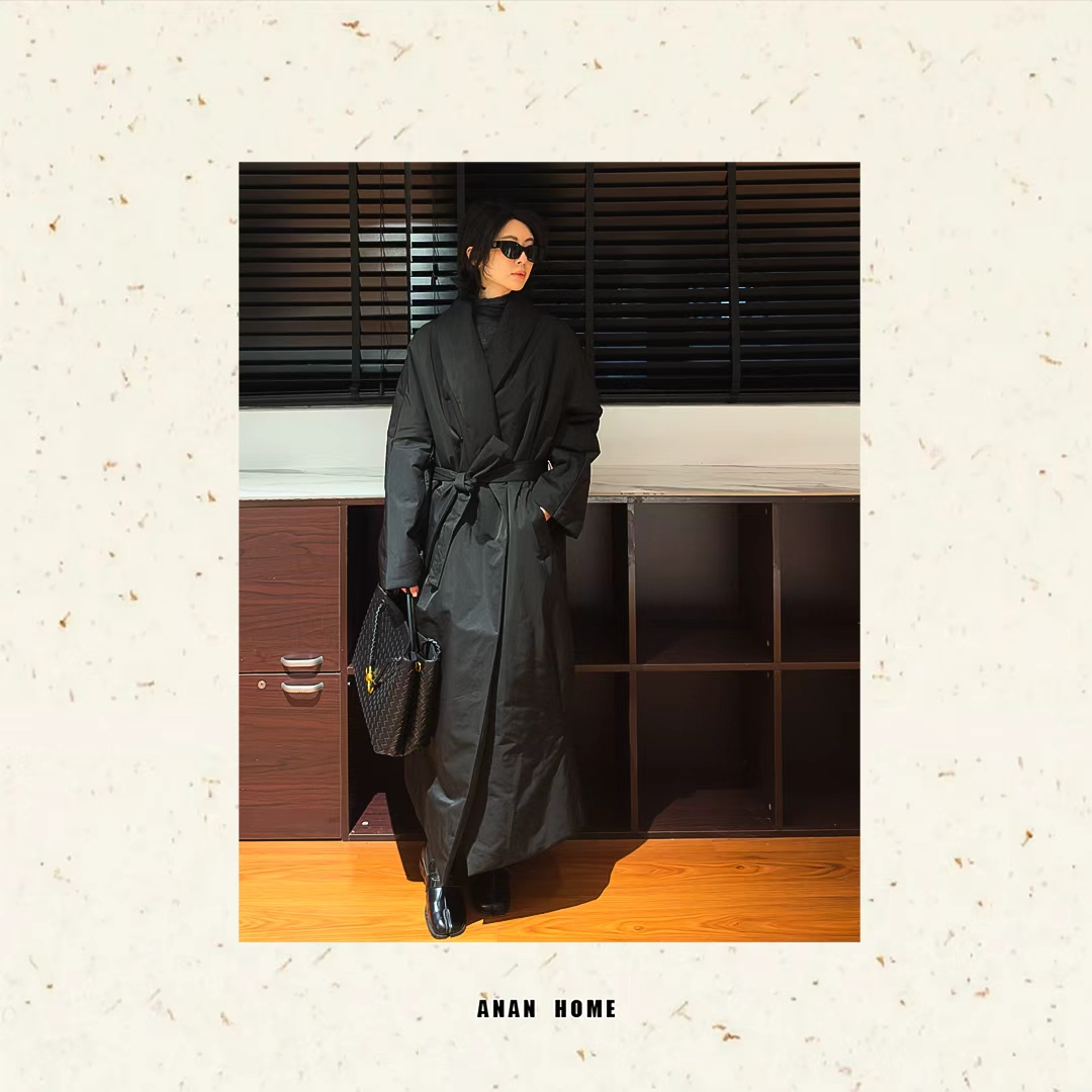 ANAN2505｜北欧初雪｜韩系复古设计感重磅洋气中长款棉服 X58182