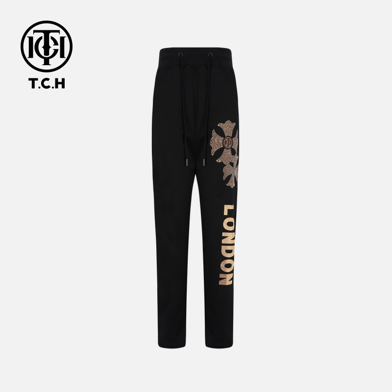 TCH私服烫钻工艺时尚休闲百搭气质秋款长裤女T75C20B9002轻奢tch