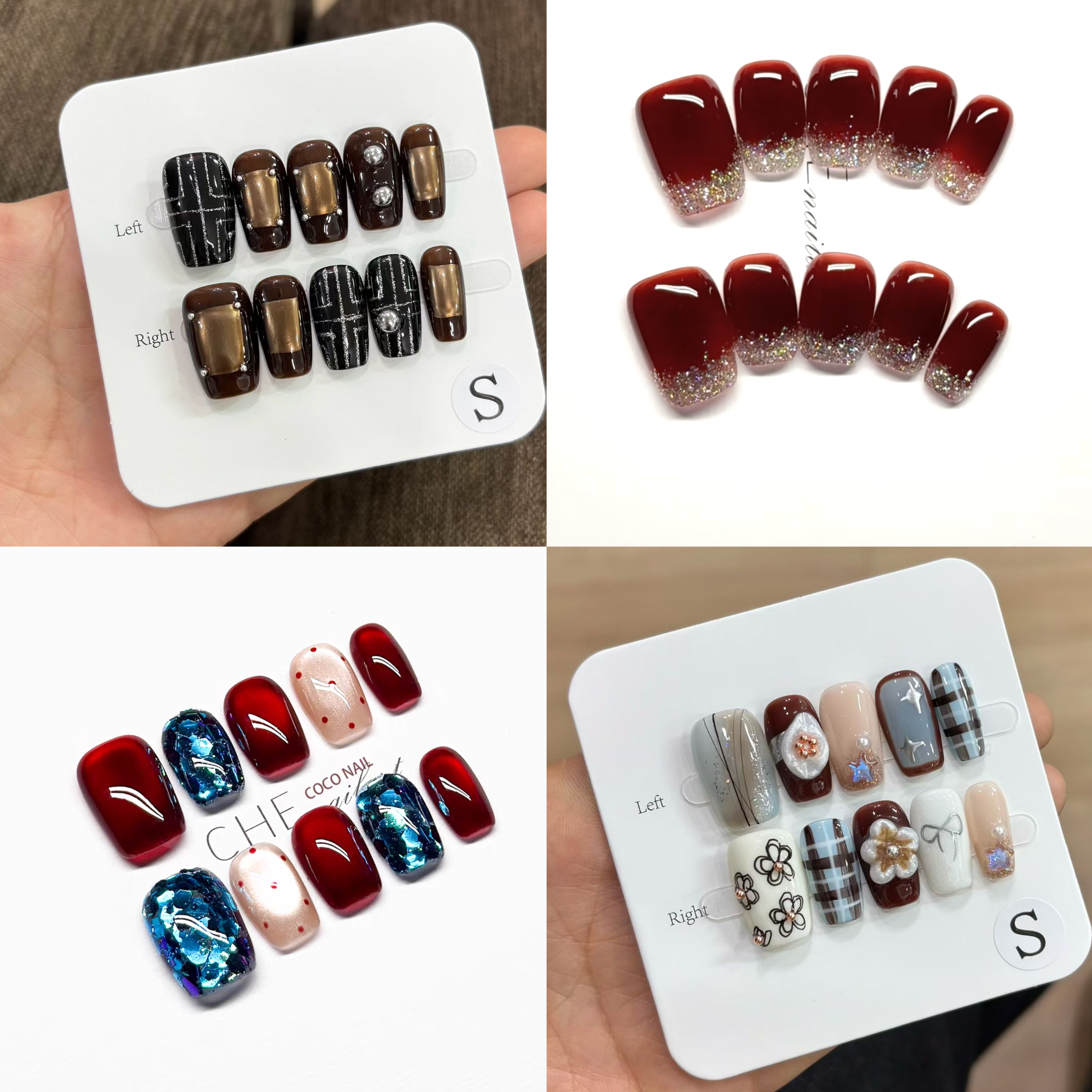 【下单备注编码】全场四单飞纯手工穿戴甲