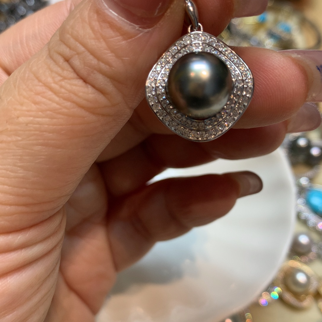 海水珍珠颈饰银S925镶嵌