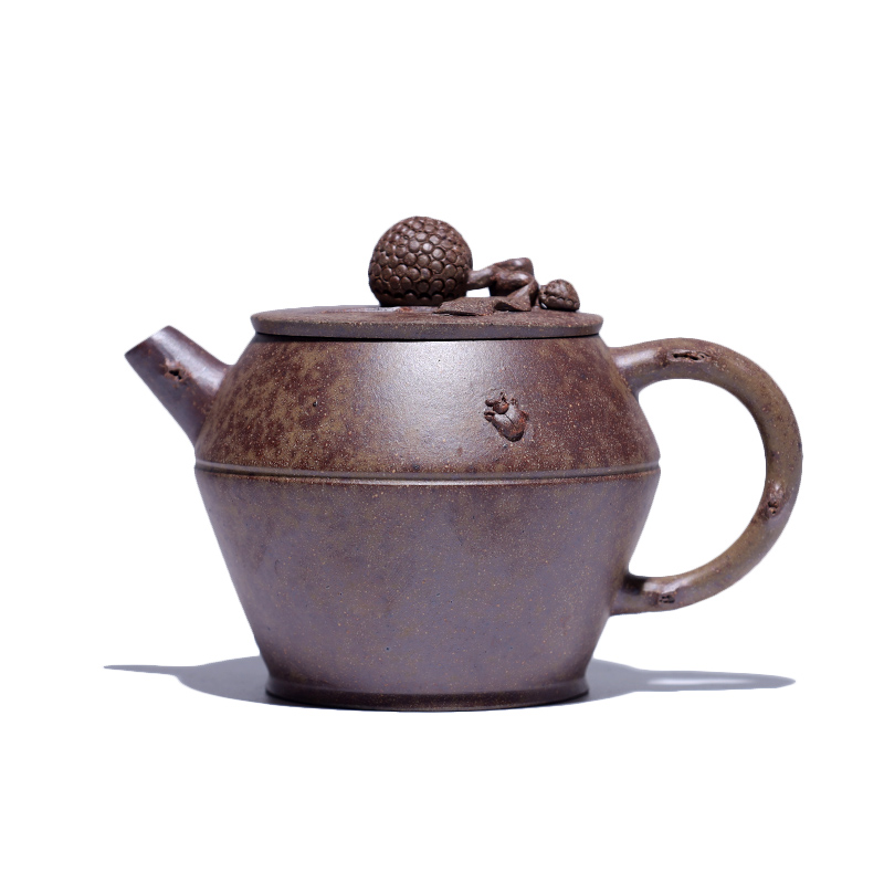 大吉羊柴烧 宜兴紫砂壶茶壶茶具 原矿本山绿泥妃子笑170ml庄杰