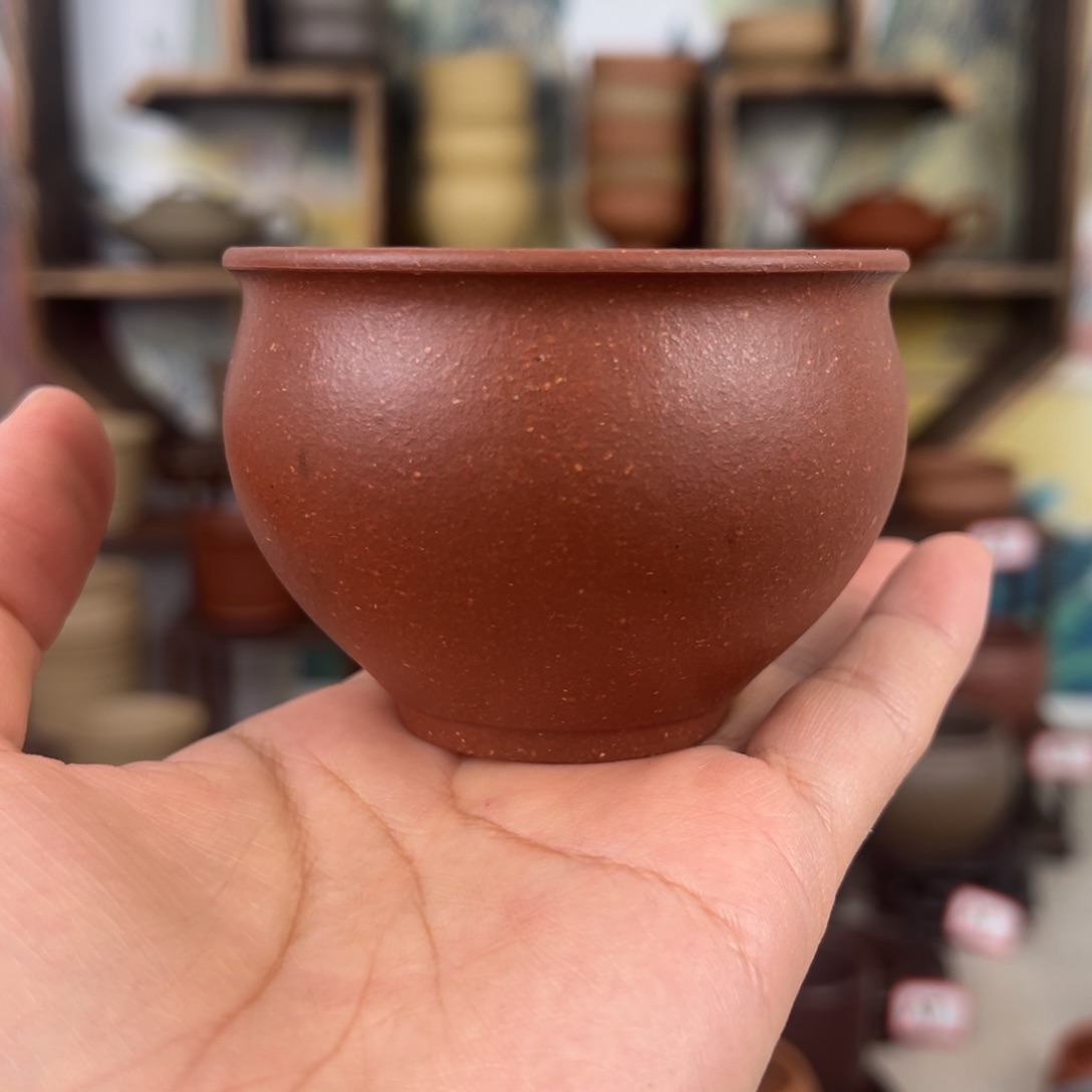 紫砂茶杯拙器甄选，纯原本矿。