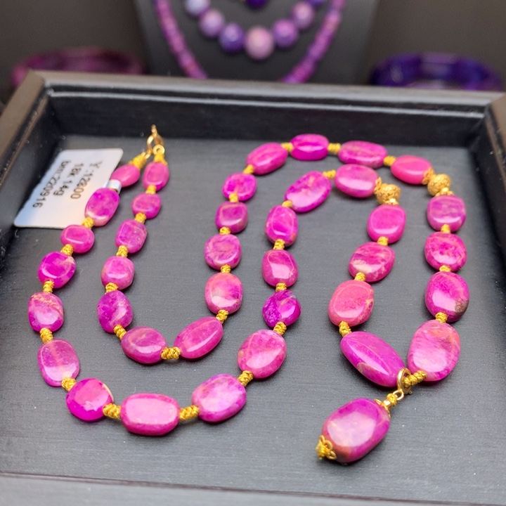 苏纪石（舒俱来）18K金镶嵌项链