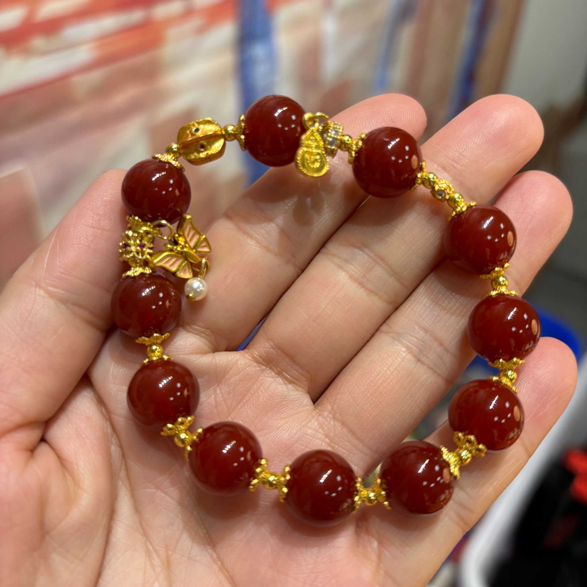 玛瑙单圈手串SZH0986