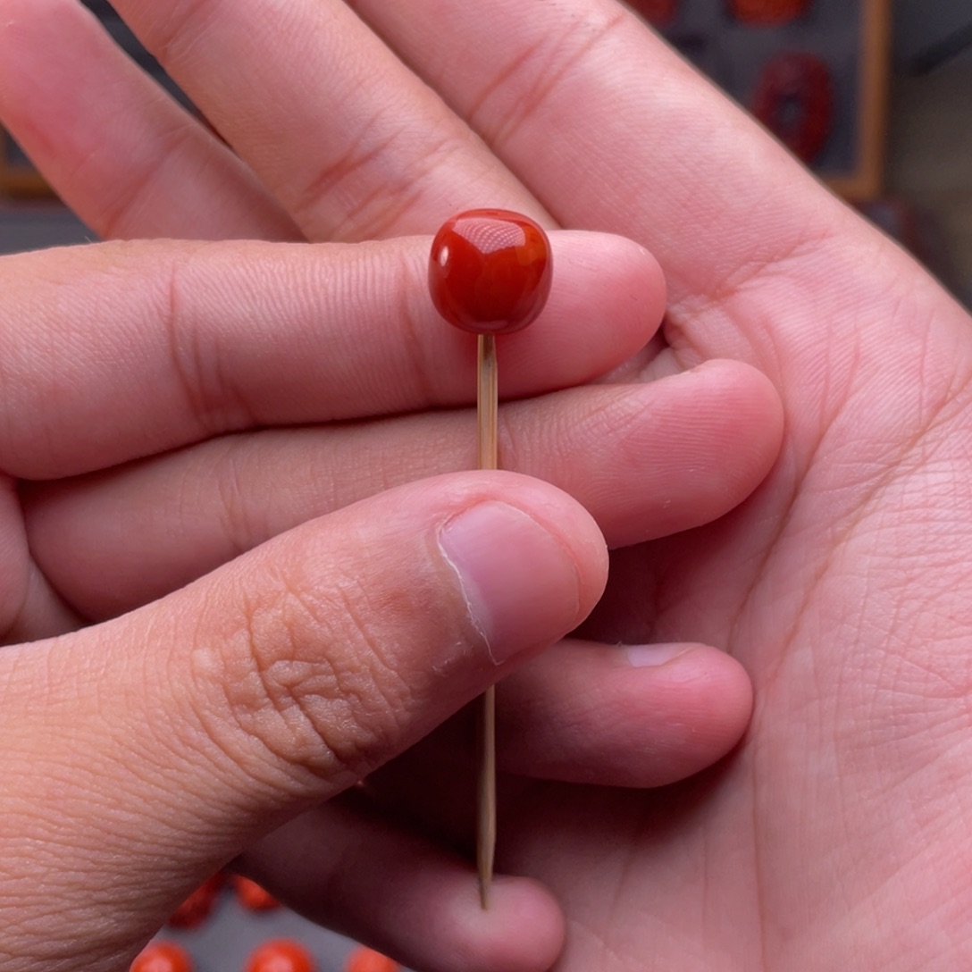 c****南红玛瑙未镶嵌配饰卡10mm