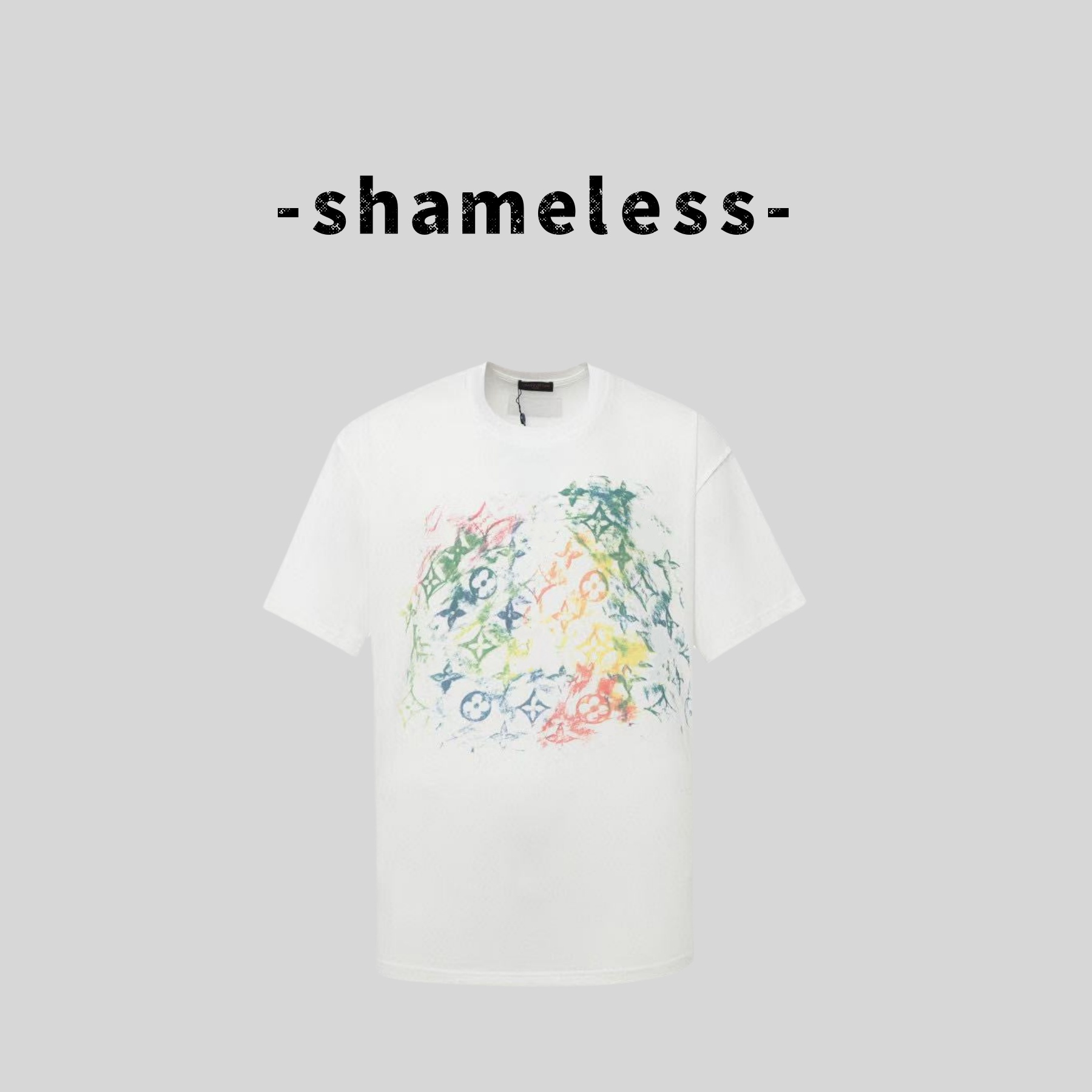 shameless- 七彩缤纷手绘涂鸦休闲简约短袖