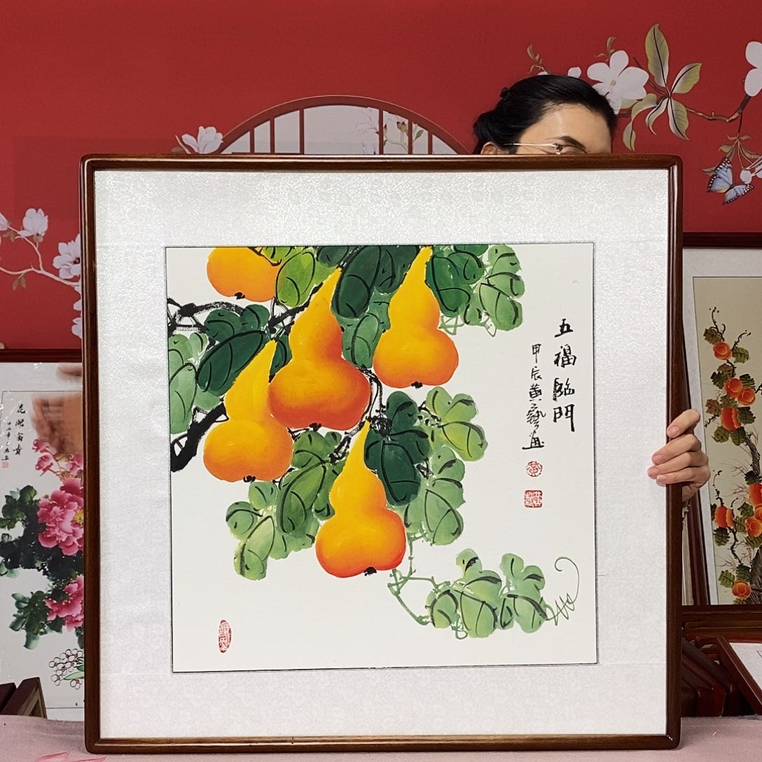 国画手写手绘国画作品70✖️70