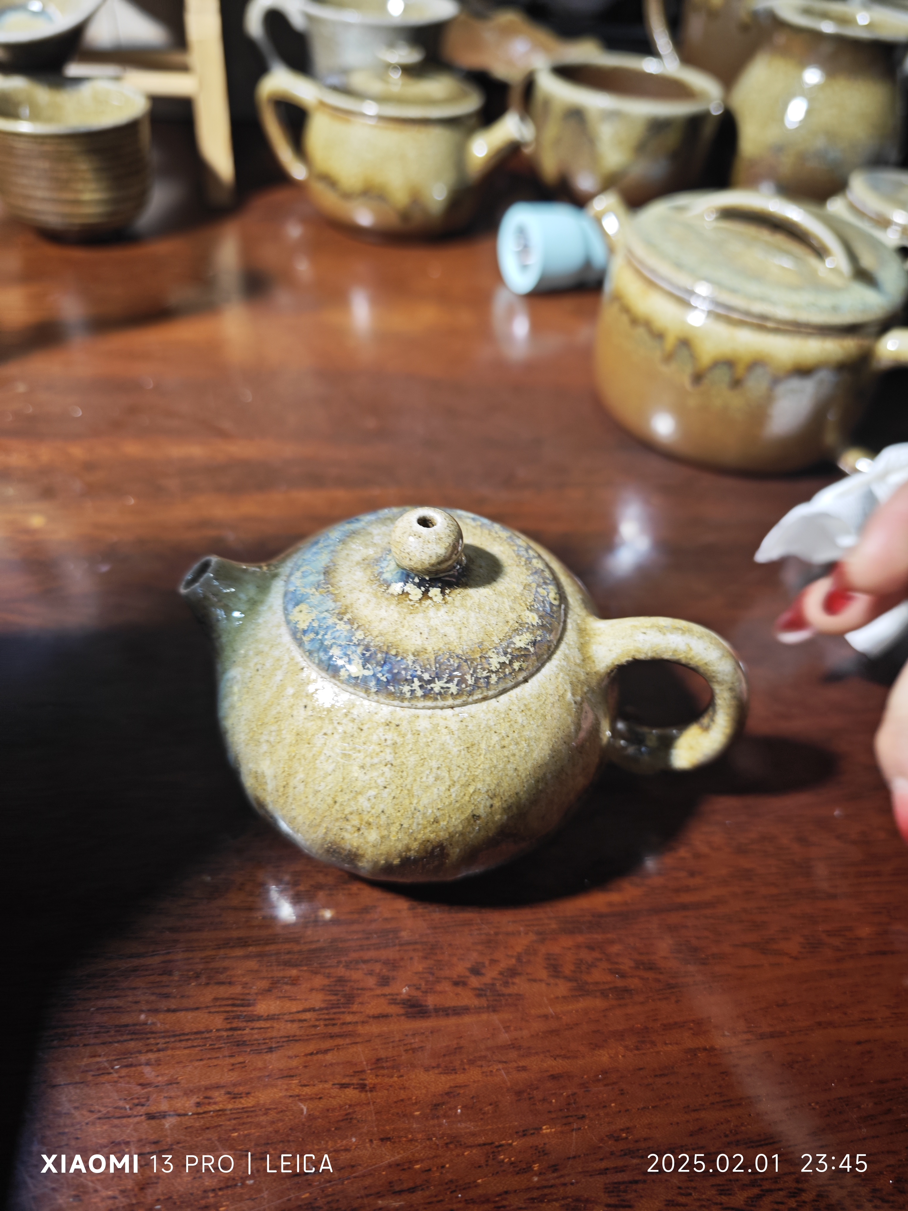 建水紫陶白泥柴烧壶微瑕