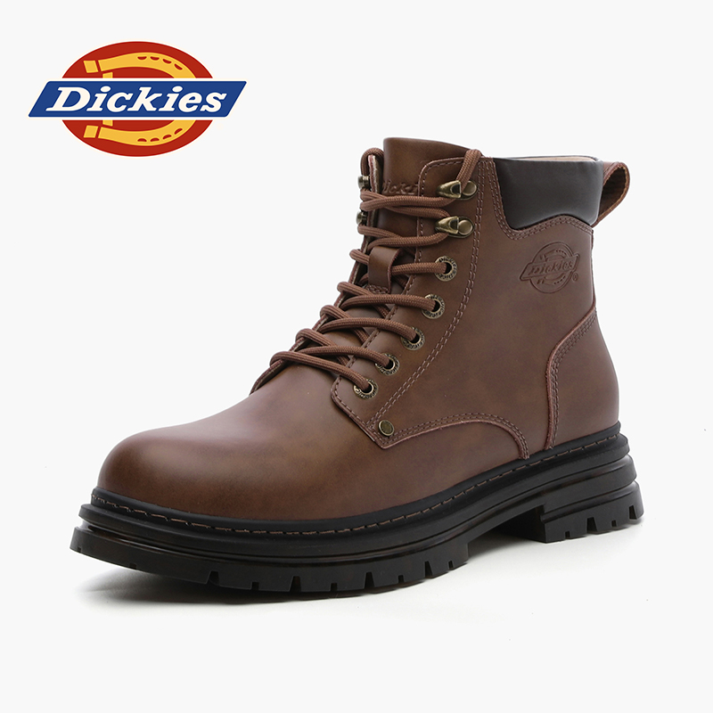Dickies男鞋冬季加绒保暖二棉靴英伦风户外马丁靴男士厚底短靴子