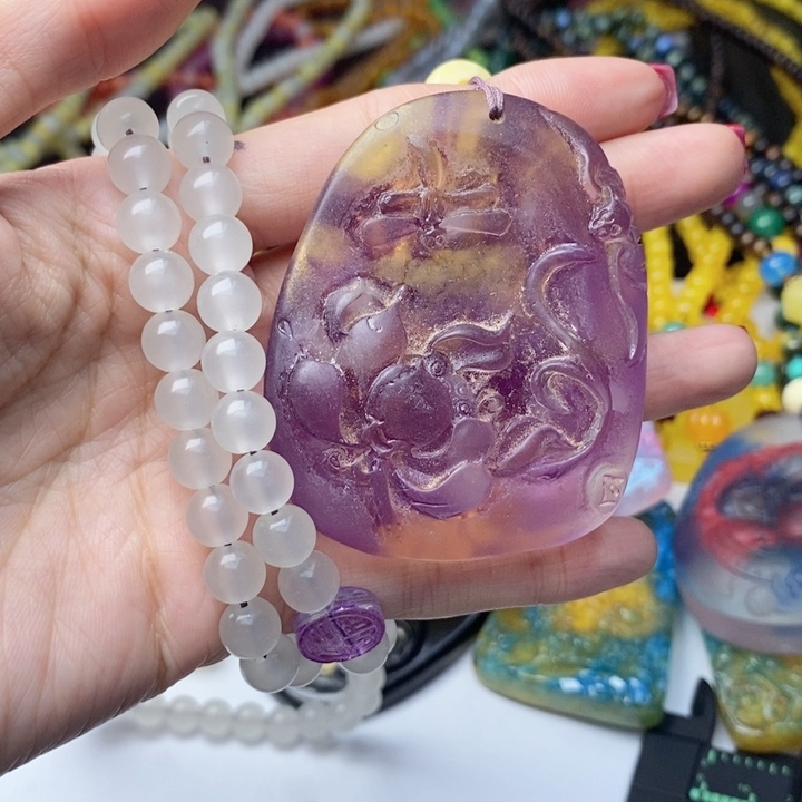 蜜蜡颈饰未镶嵌266套装