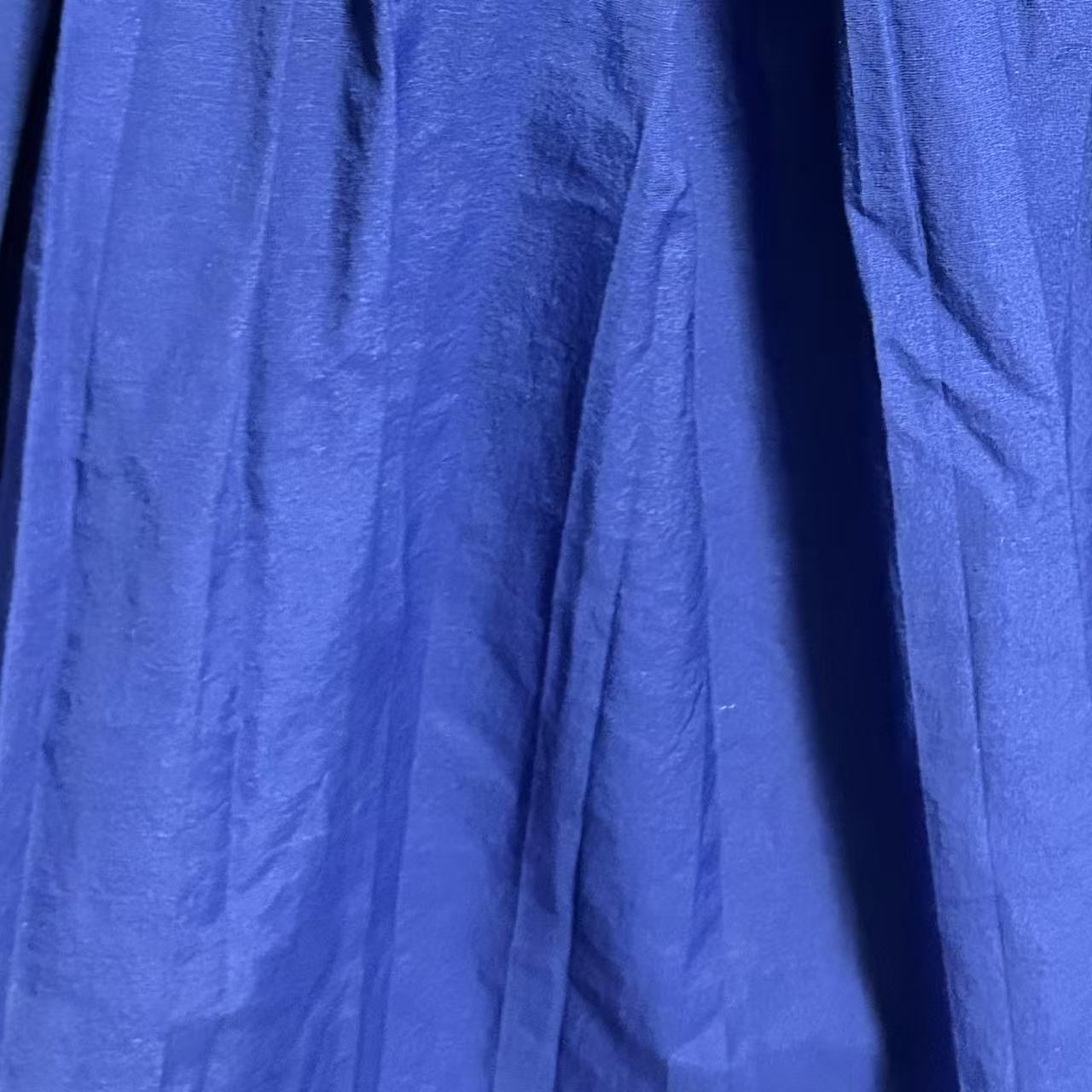 ｛귤 언니｝si超薄宝石蓝色花朵半身裙