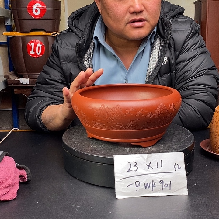 紫砂花盆货号一只Wk901