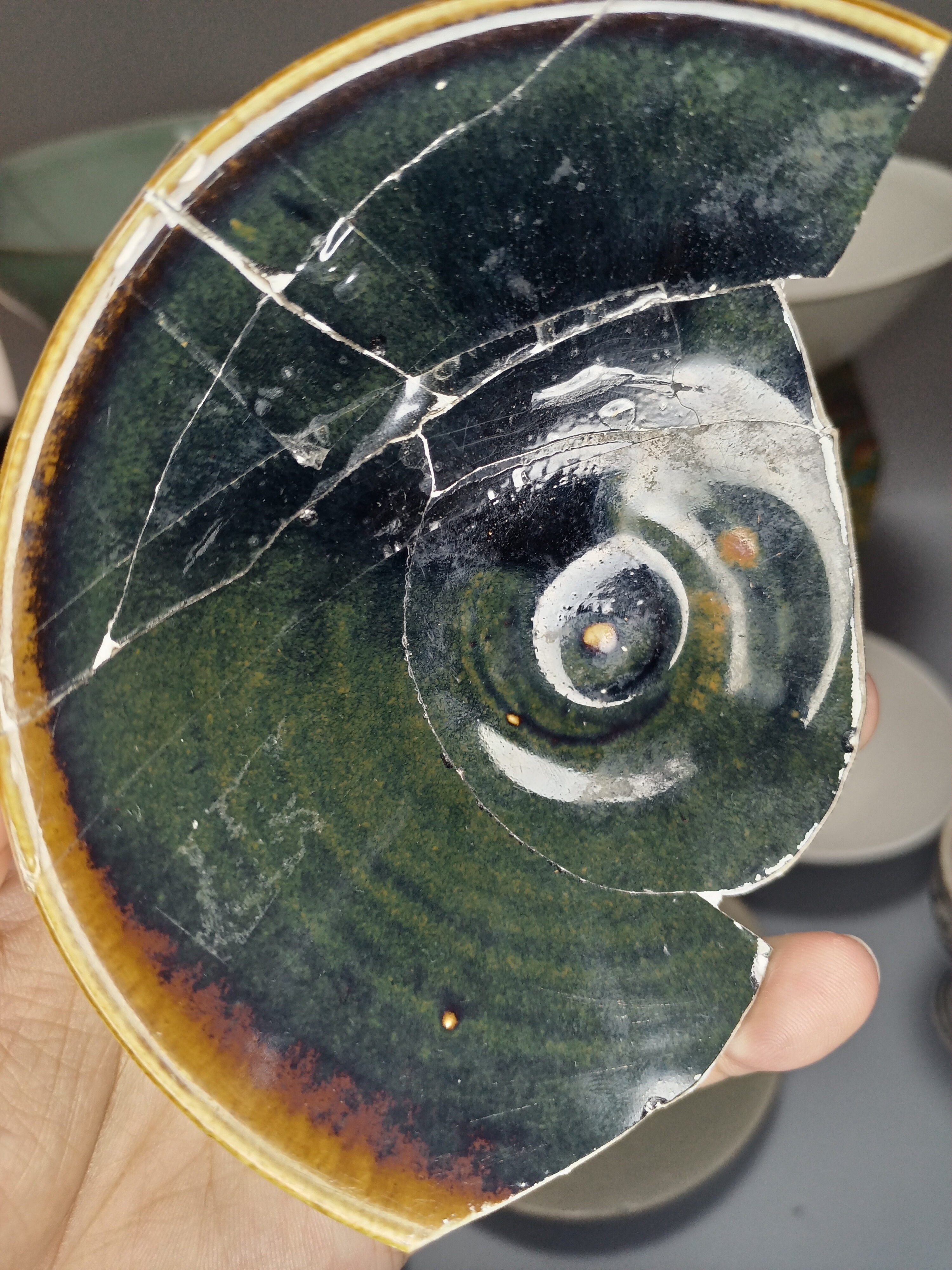 黑定碗标本，口径12.2cm