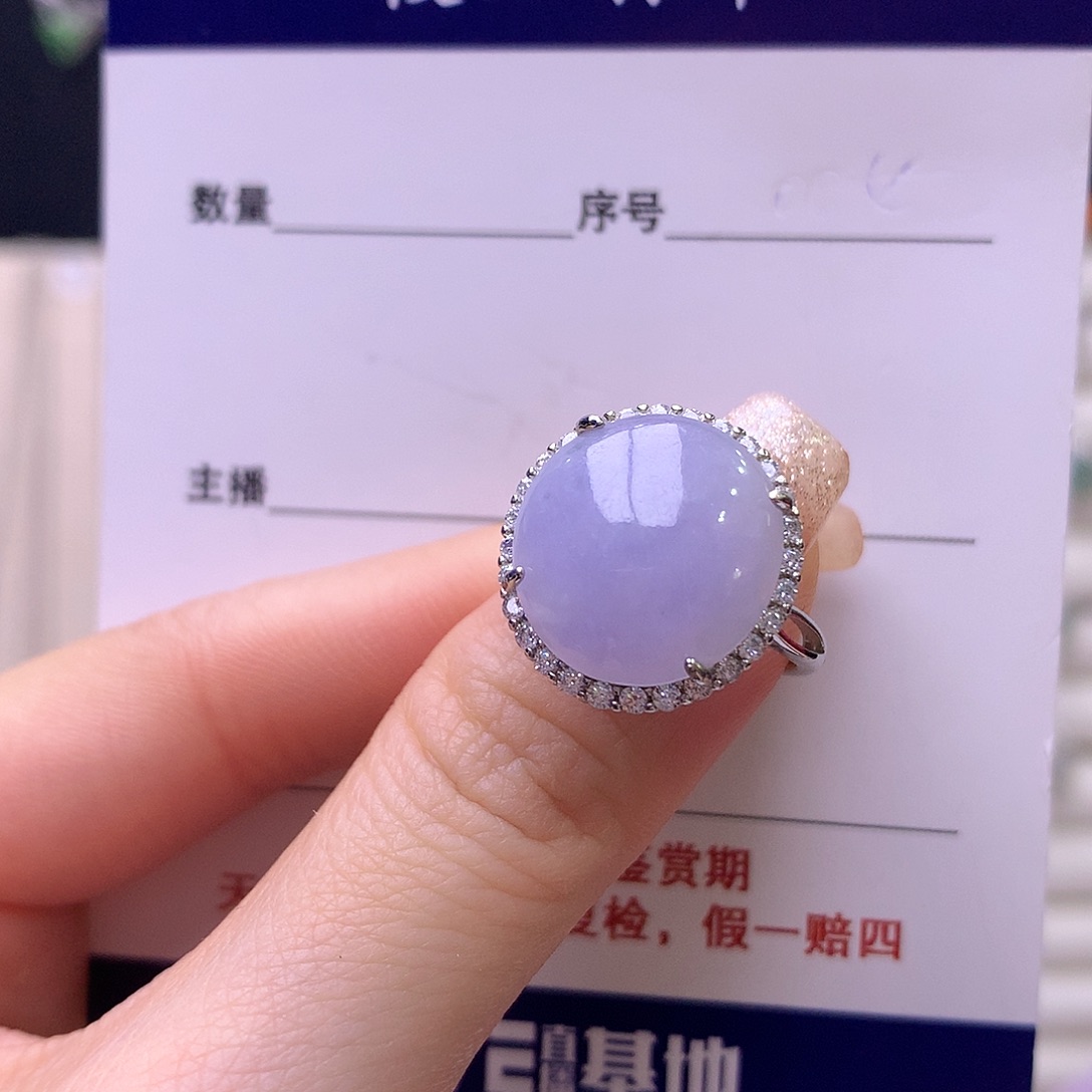 翡翠银S925镶嵌戒指