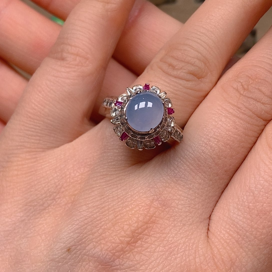 翡翠戒指未镶嵌翡翠蛋面