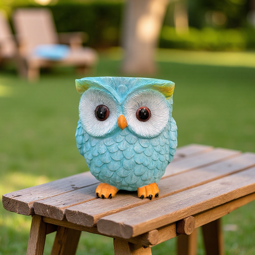 多肉可爱猫头鹰花盆创意卡通小动物造型微景观植物小盆栽儿童桌面