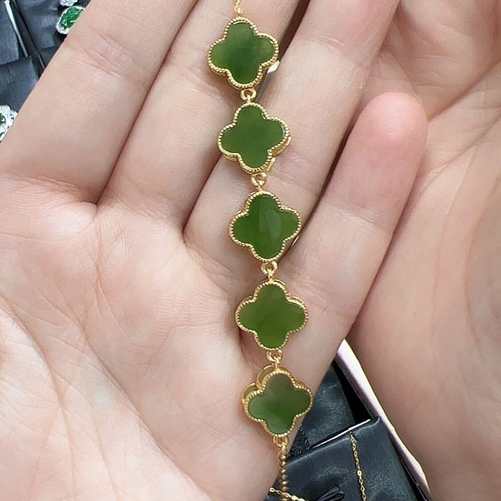 和田玉（碧玉）银S925镶嵌颈饰