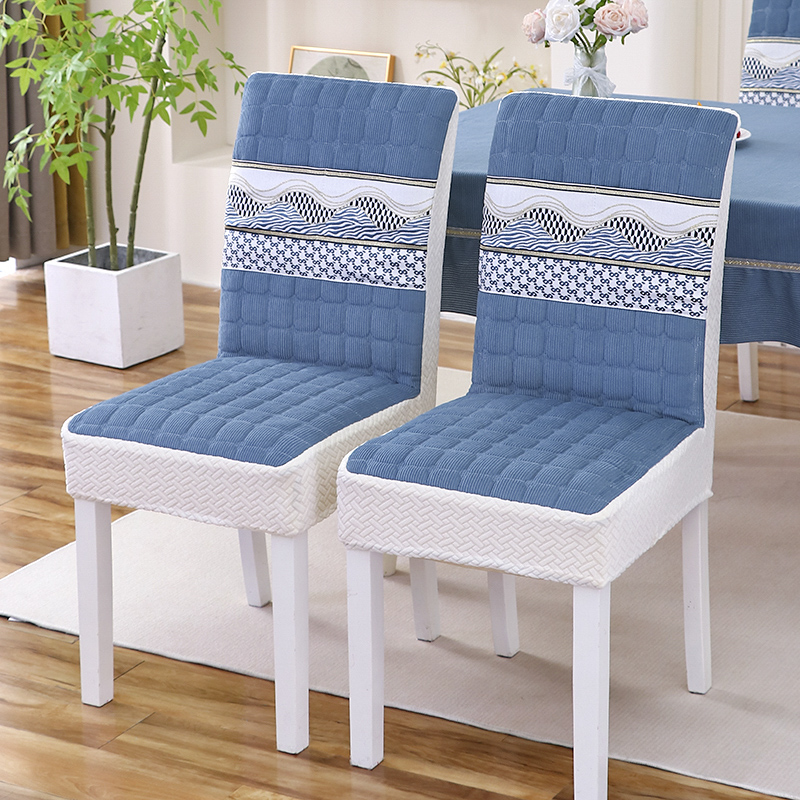 全包椅子套罩弹力加厚防滑中式餐椅套罩四季通用坐垫靠背一体